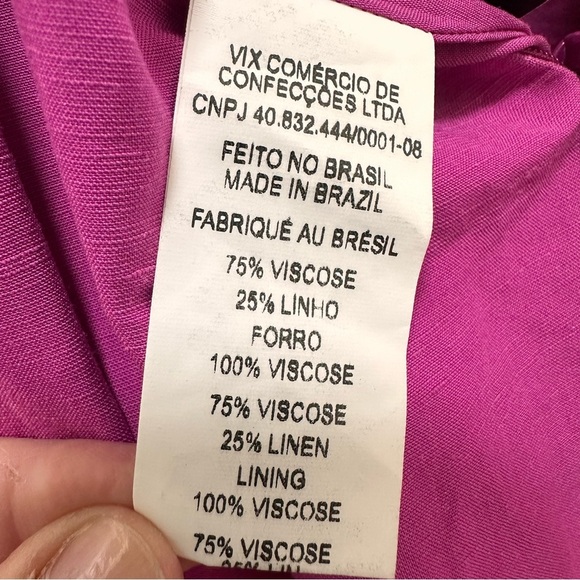 NWT ViX Paula Hermanny Francis Pink Midi Dress Size 4 - Picture 7 of 9